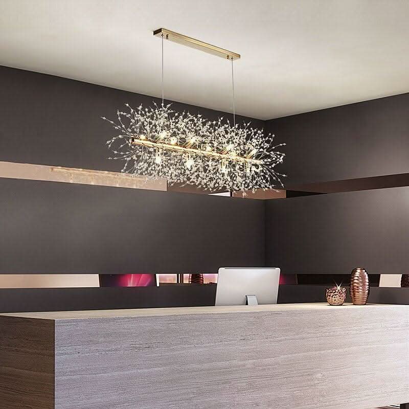 Suspension Moderne | Harmonie Envoûtante - Designix Suspension luminaire Argent Longueur 70cm Blanc Chaud