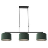 Suspension Noir Abat-jour Velours Vert | Lira
