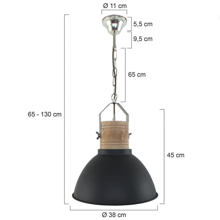 Suspension Noir Bois Scandinave | Cory - Designix Suspension Luminaire