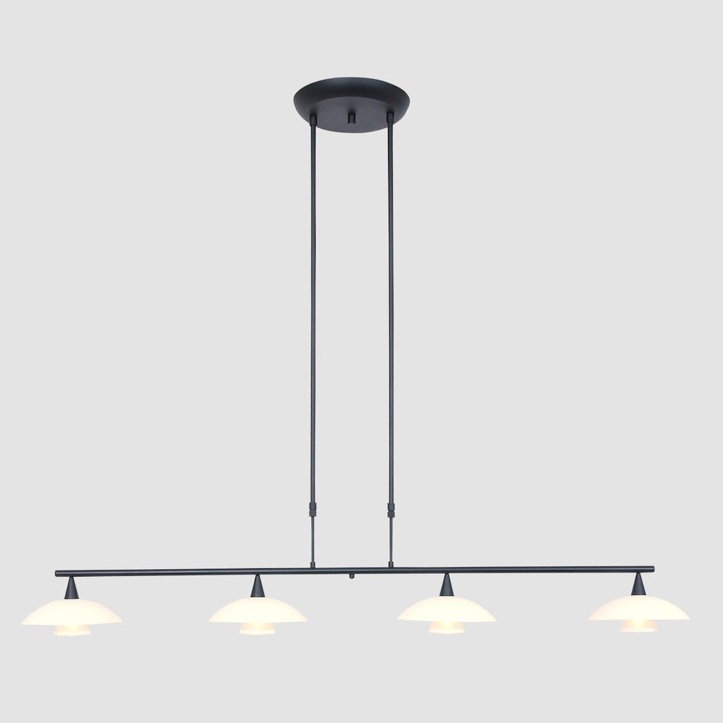Suspension Noir LED 4 Lumières | Zaro - Designix Suspension Luminaire