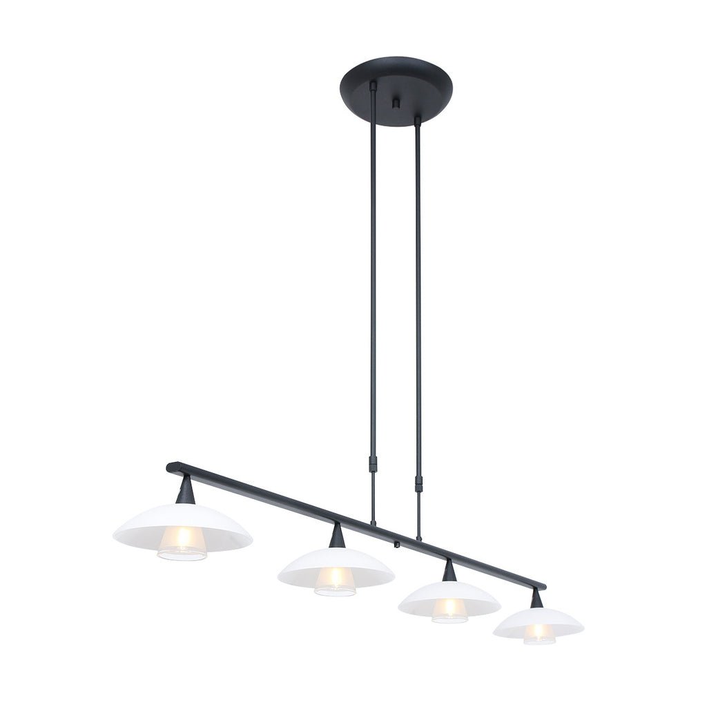 Suspension Noir LED 4 Lumières | Zaro - Designix Suspension Luminaire