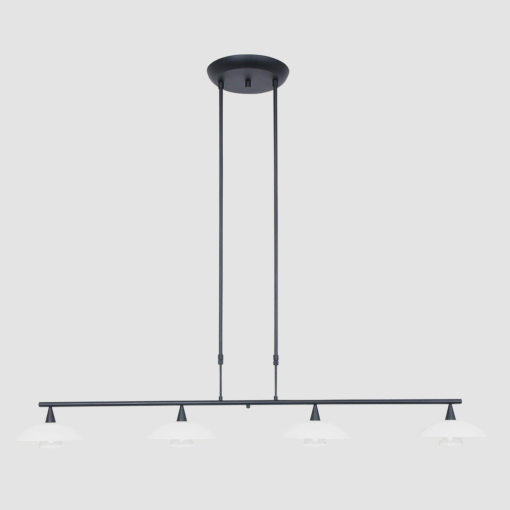 Suspension Noir LED 4 Lumières | Zaro - Designix Suspension Luminaire
