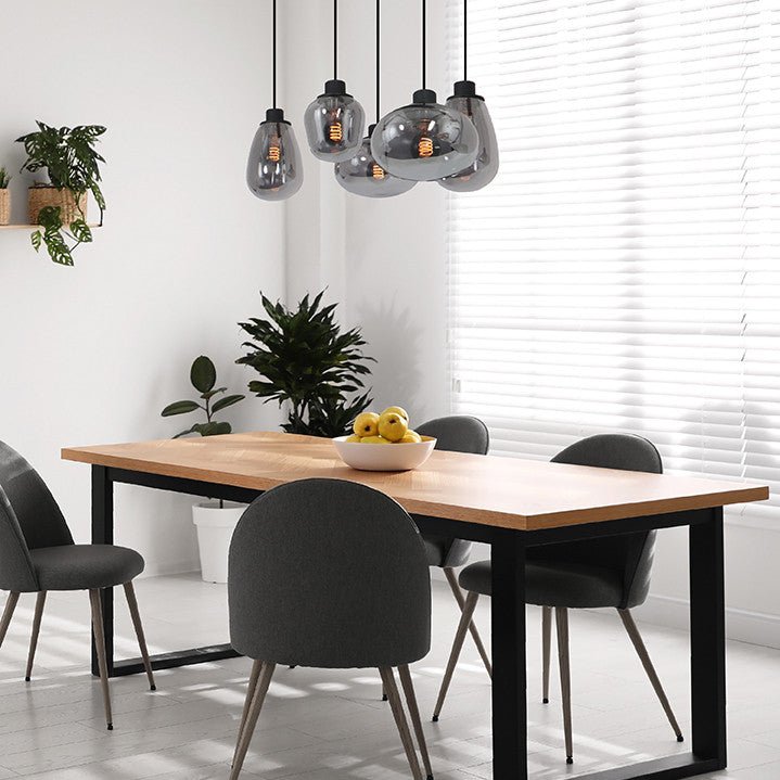 Suspension Noire Élégante 5 Lumières | Uory - Designix Suspension Luminaire