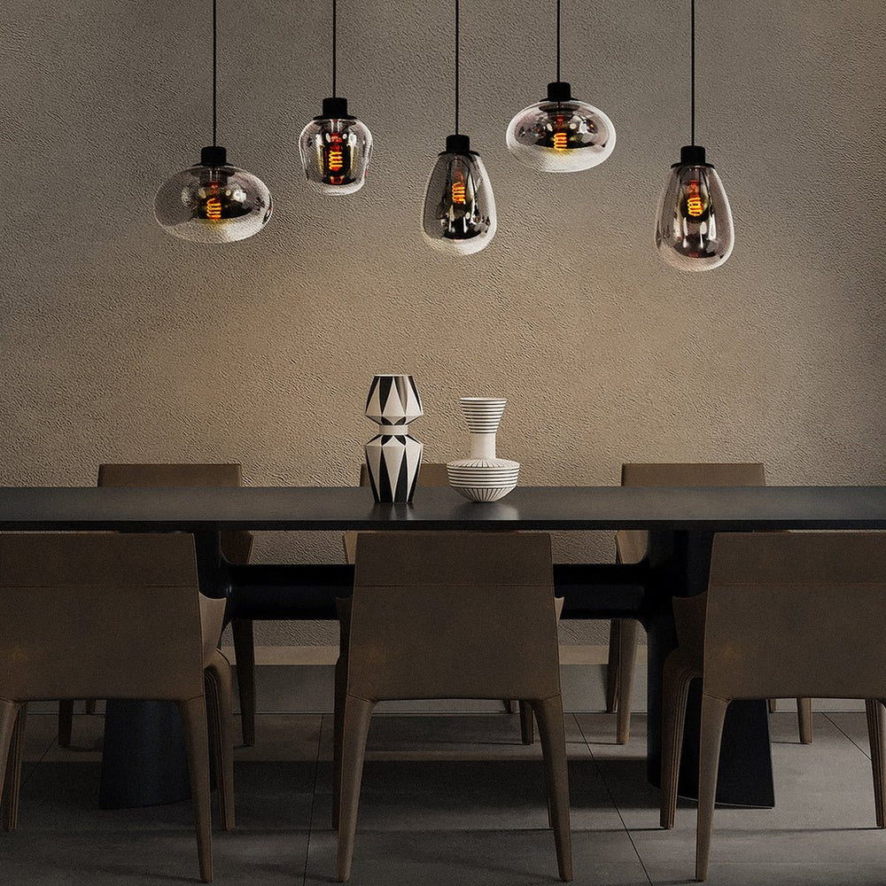 Suspension Noire Élégante 5 Lumières | Uory - Designix Suspension Luminaire