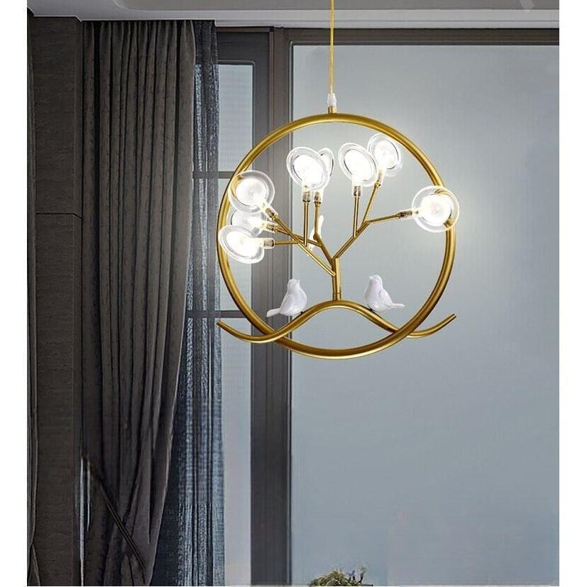 Suspension Oiseau | Harmonie Luminal - Designix Suspension luminaire Noir Blanc Chaud