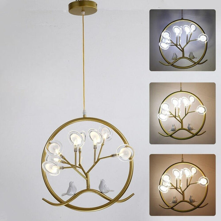 Suspension Oiseau | Harmonie Luminal - Designix Suspension luminaire Or Blanc Chaud