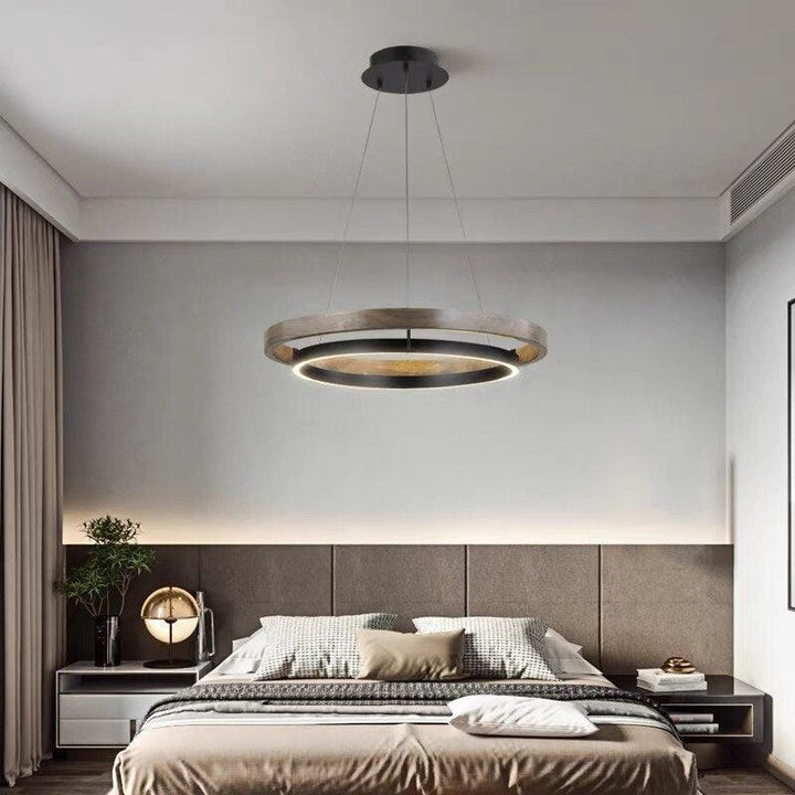 Suspension Plate | Douceur Luminescente - Designix Suspension luminaire Noir Diamètre 60cm Blanc Chaud