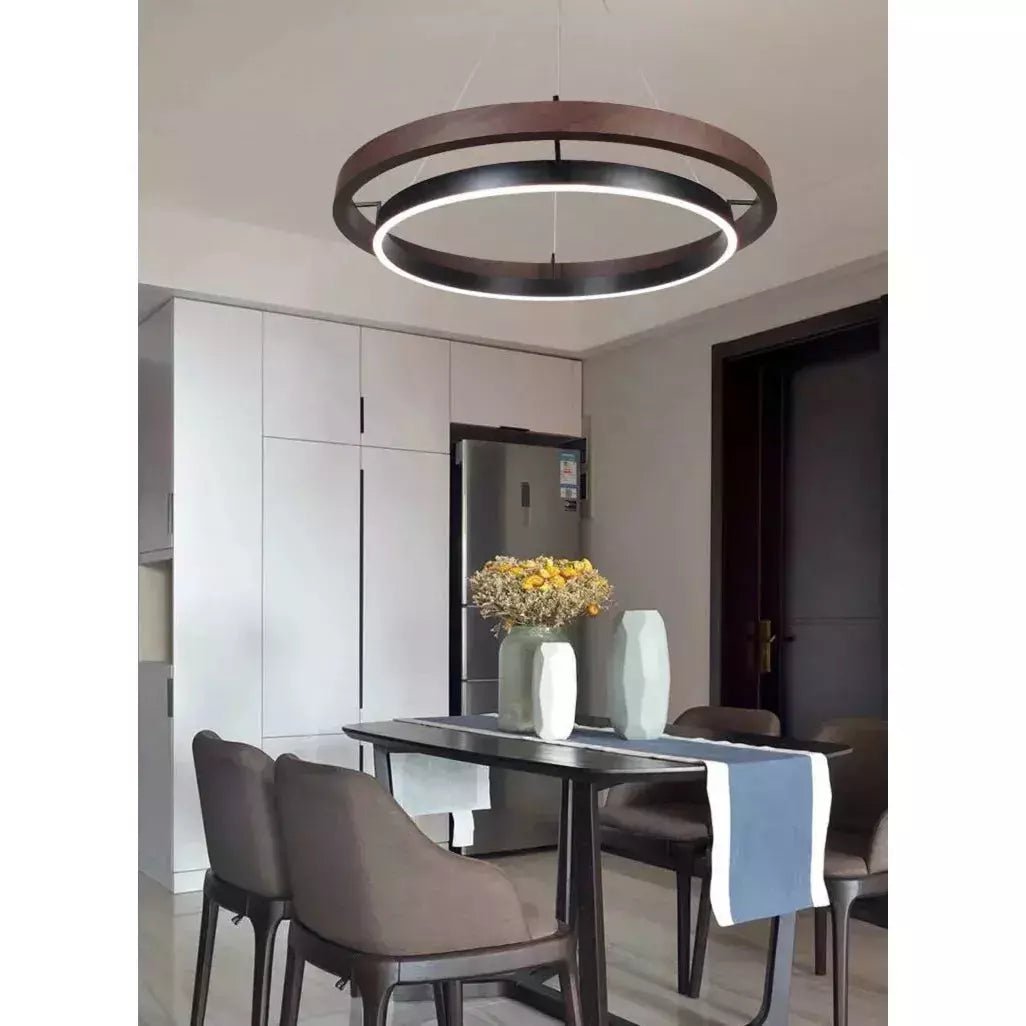 Suspension Plate | Douceur Luminescente - Designix Suspension luminaire Noir Diamètre 60cm Blanc Chaud