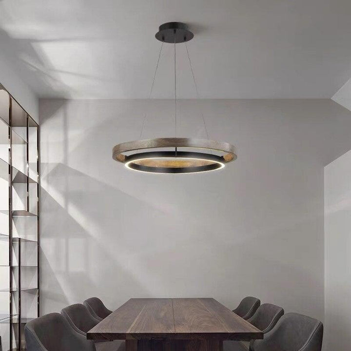Suspension Plate | Douceur Luminescente - Designix Suspension luminaire Noir Diamètre 60cm Blanc Chaud