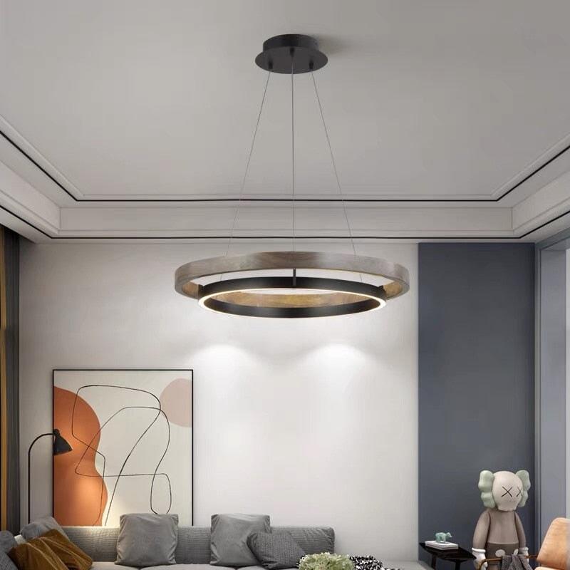 Suspension Plate | Douceur Luminescente - Designix Suspension luminaire Noir Diamètre 60cm Blanc Chaud