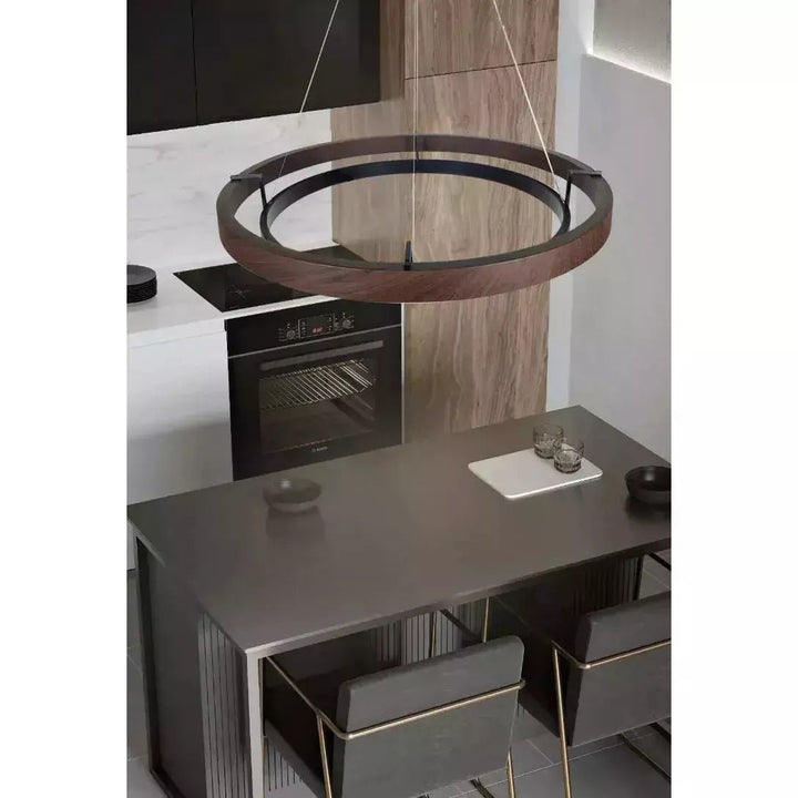 Suspension Plate | Douceur Luminescente - Designix Suspension luminaire Noir Diamètre 60cm Blanc Chaud