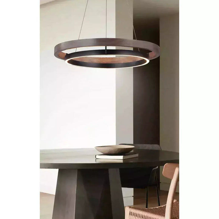 Suspension Plate | Douceur Luminescente - Designix Suspension luminaire Noir Diamètre 60cm Blanc Chaud