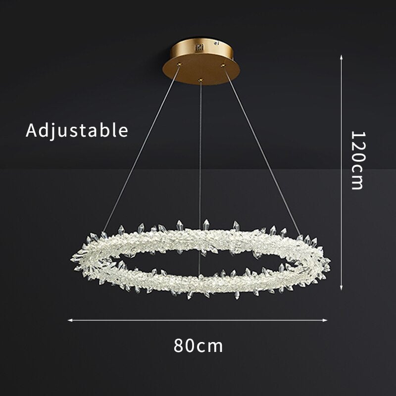 Lustre | Sérénité Scintillante 9999 | Designix - Lustre Diamètre 80cm Blanc Chaud  - https://designix.fr/