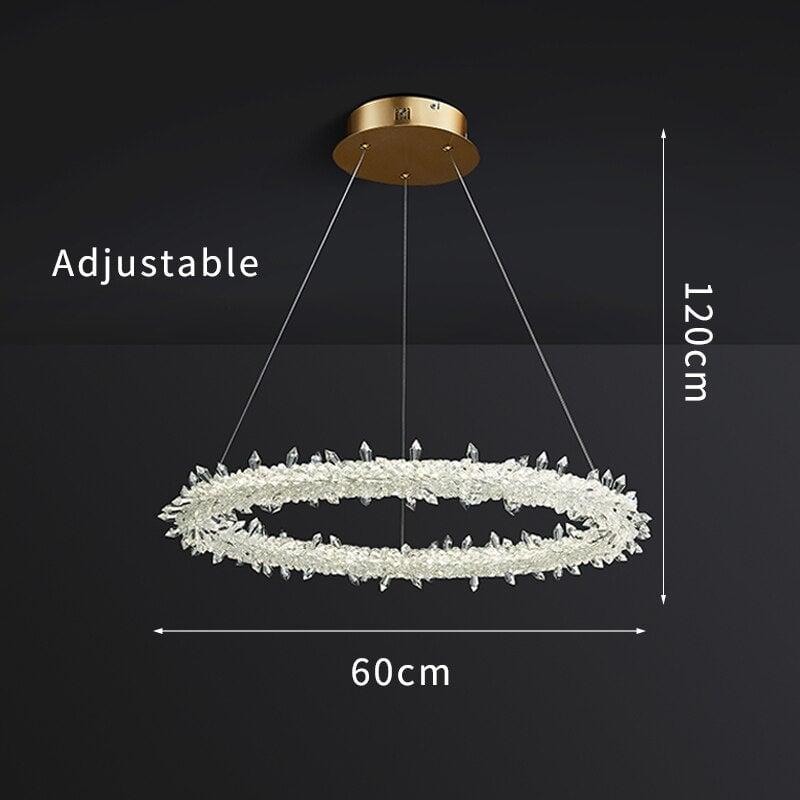 Lustre | Sérénité Scintillante 9999 | Designix - Lustre Diamètre 60cm Blanc Chaud  - https://designix.fr/