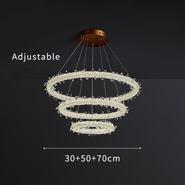 Lustre | Sérénité Scintillante 9999 | Designix - Lustre Diamètre 30x50x70cm Blanc Chaud  - https://designix.fr/