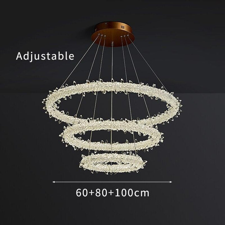 Lustre | Sérénité Scintillante 9999 | Designix - Lustre Diamètre 60x80x100cm Blanc Chaud  - https://designix.fr/