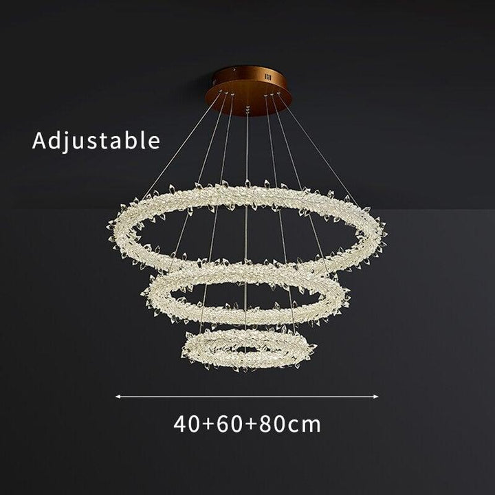 Lustre | Sérénité Scintillante 9999 | Designix - Lustre Diamètre 40x60x80cm Blanc Chaud  - https://designix.fr/