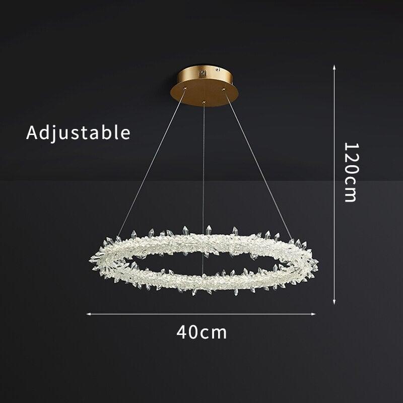 Lustre | Sérénité Scintillante 9999 | Designix - Lustre Diamètre 40cm Blanc Chaud  - https://designix.fr/