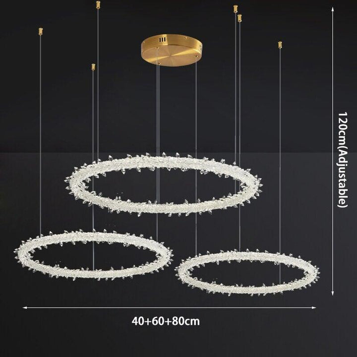 Lustre | Sérénité Scintillante 9999 | Designix - Lustre Diamètre 40x60x80cm Eclaté Blanc Chaud  - https://designix.fr/