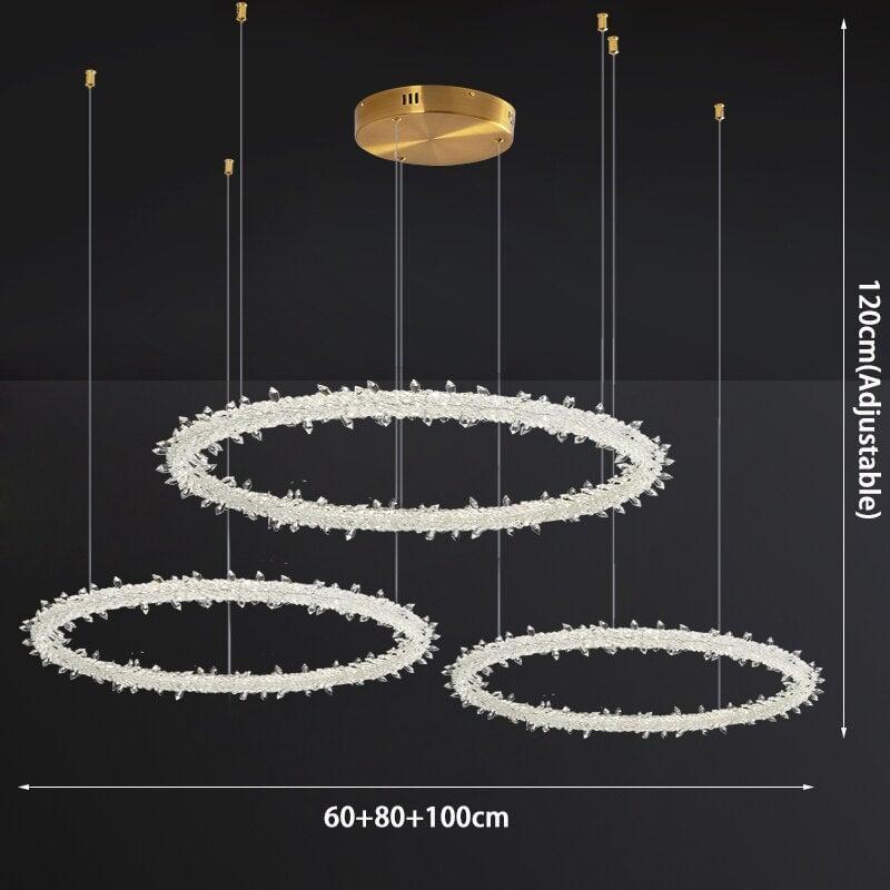 Lustre | Sérénité Scintillante 9999 | Designix - Lustre Diamètre 60x80x100cm Eclaté Blanc Chaud  - https://designix.fr/