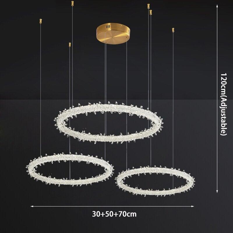 Lustre | Sérénité Scintillante 9999 | Designix - Lustre Diamètre 30x50x70cm Eclaté Blanc Chaud  - https://designix.fr/