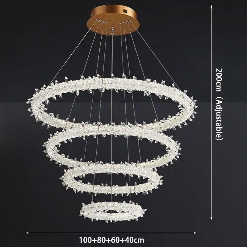 Lustre | Sérénité Scintillante 9999 | Designix - Lustre Diamètre 40x60x80x100cm Blanc Chaud  - https://designix.fr/