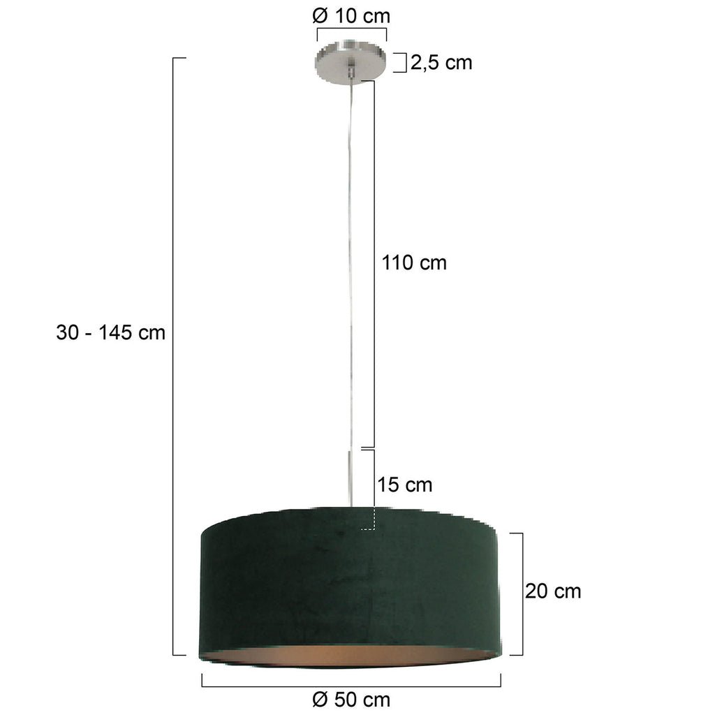 Suspension Velours Vert Moderne | Sory - Designix Suspension Luminaire
