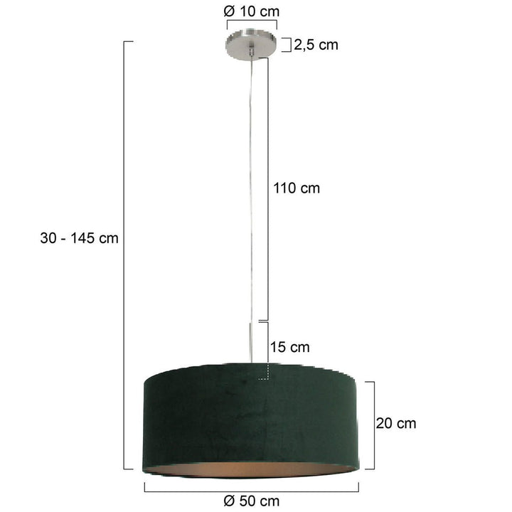 Suspension Velours Vert Moderne | Sory - Designix Suspension Luminaire