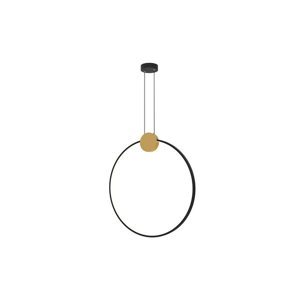 Suspension ZAMBELIS 24W D600 Dimmable DESIGN Dore et Noir Mat 23095