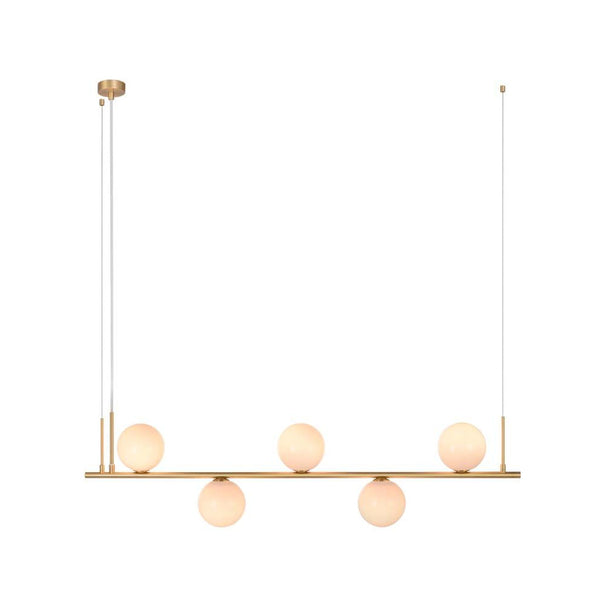 Suspension ZAMBELIS 5xE14 DESIGN Dore Mat Sans Source 1998
