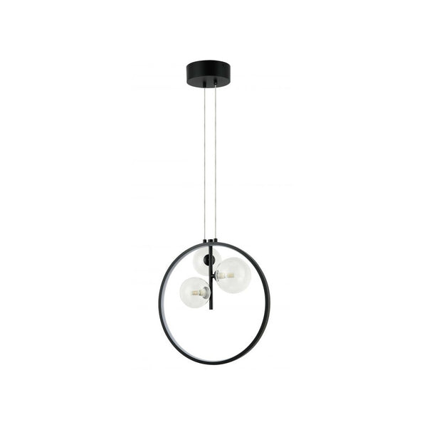 Suspension ZAMBELIS D400 20W+3xG9 DESIGN Noir Sable Sans Source 22064