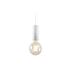 Suspension ZAMBELIS D60 E27 DESIGN Blanc Marbre Sans Source 17157