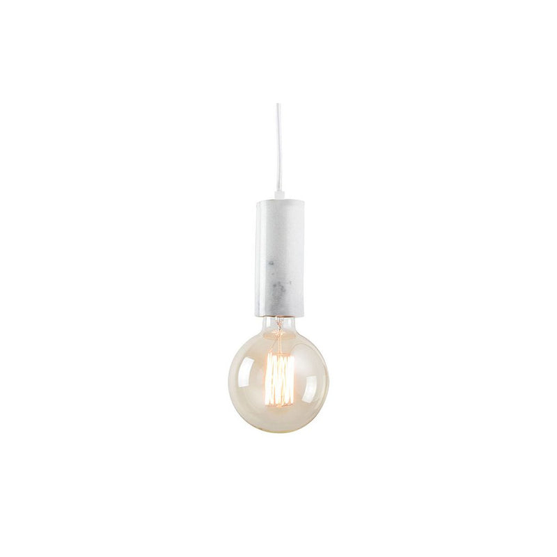 Suspension ZAMBELIS D60 E27 DESIGN Blanc Marbre Sans Source 17157