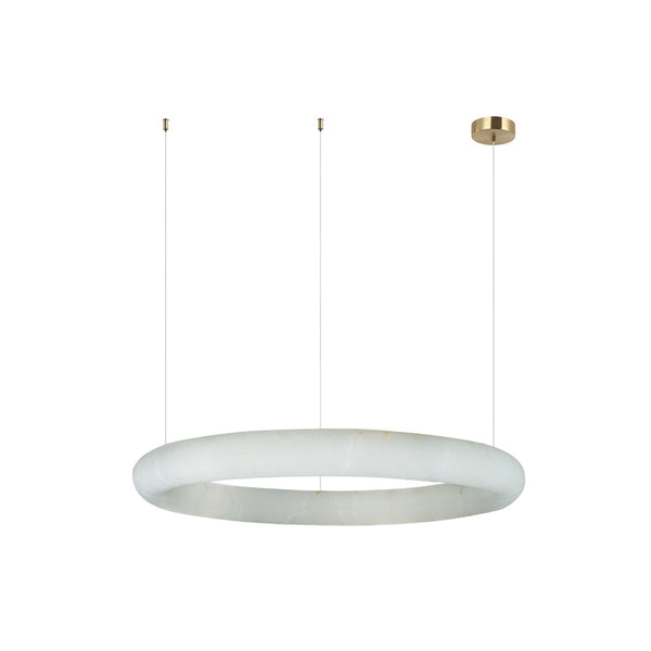Suspension ZAMBELIS D640 45W Dimmable DESIGN Albatre Blanc et Laiton 2544