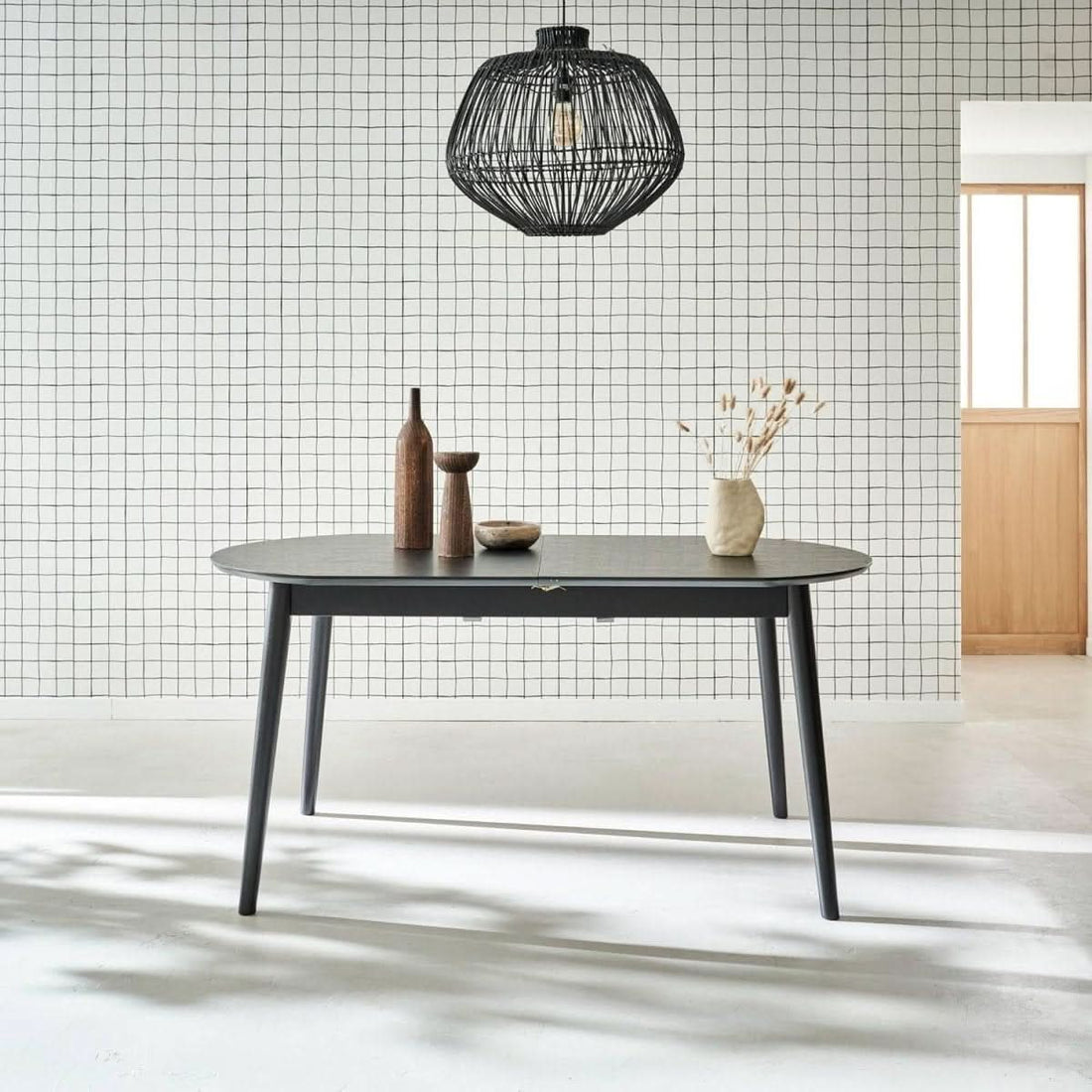 Table à Manger Extensible Noire | Éden