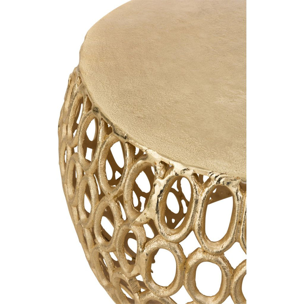Table Anneaux Aluminium Doré - Designix