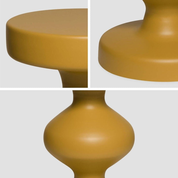 Table Appoint Métal Moutarde | Mirage - Designix Table Basse