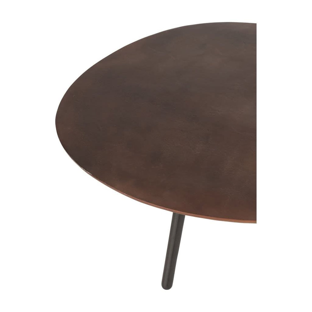 Table Basse Aluminium Fer Marron Grand - Designix