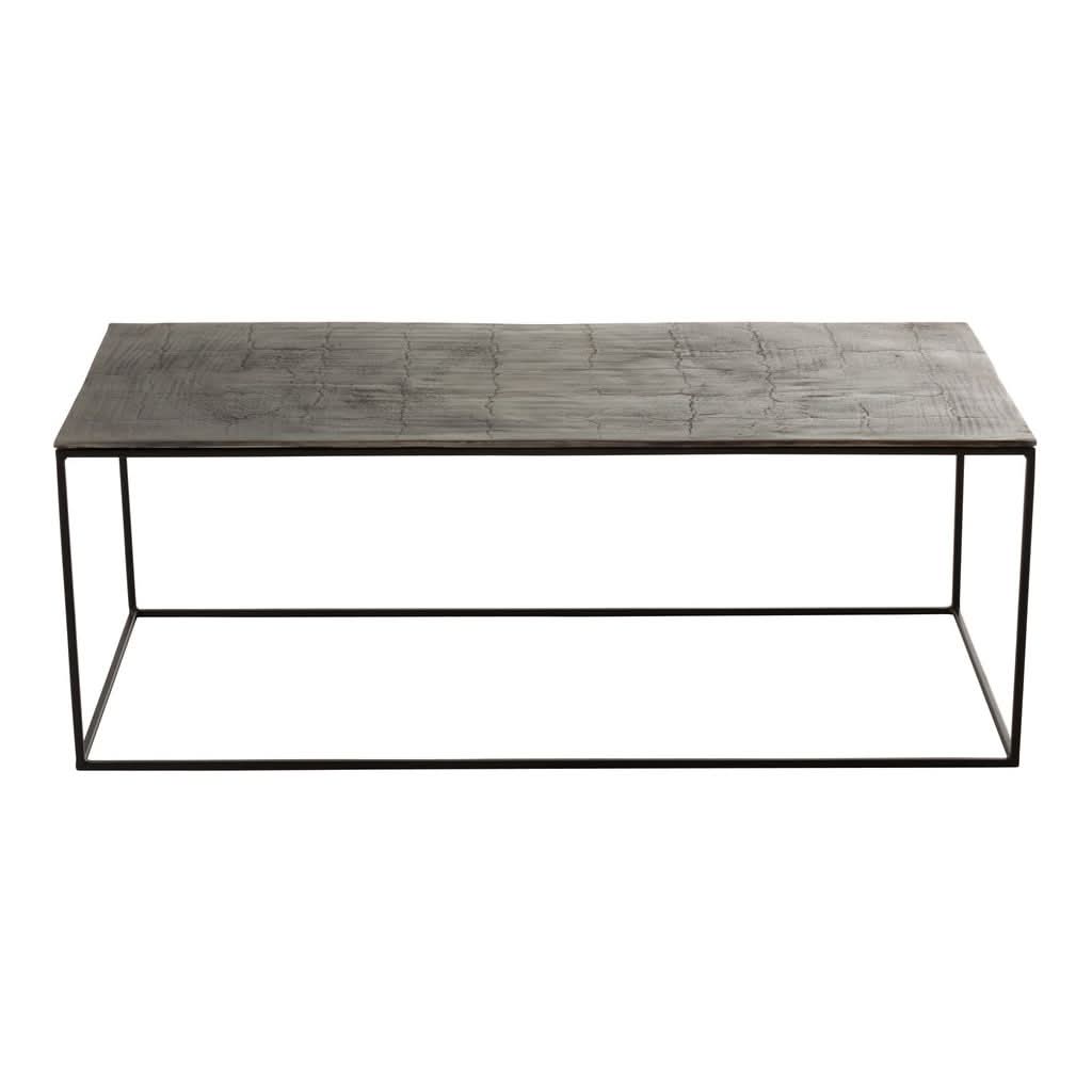 Table Basse Aluminium Fer Noir Antique
