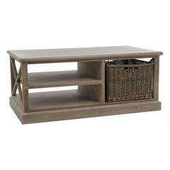 Table Basse Bois Gris Avec Étagères