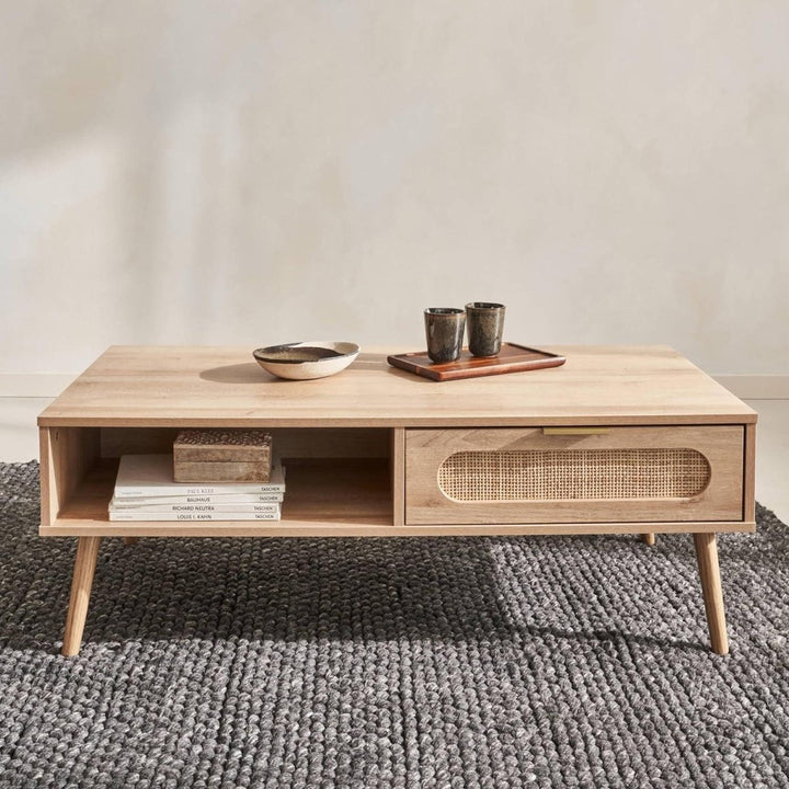 Table Basse Cannage Scandinave | Uni - Designix Table Basse
