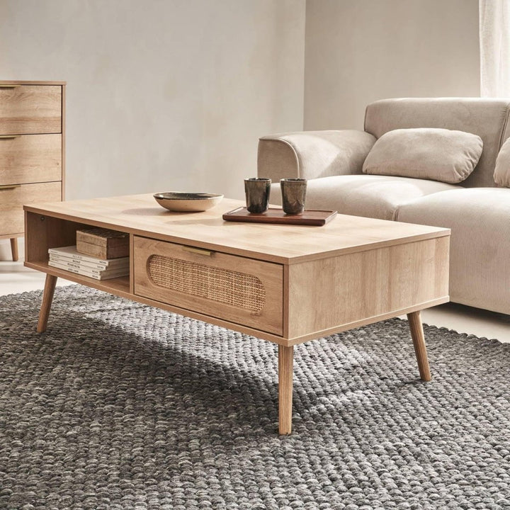 Table Basse Cannage Scandinave | Uni - Designix Table Basse