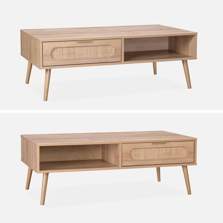 Table Basse Cannage Scandinave | Uni - Designix Table Basse