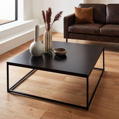 Table Basse Industrielle Métal Noir | Jubile
