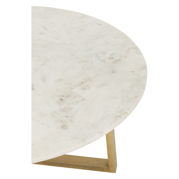 Table Basse Marbre Métal Doré - Designix