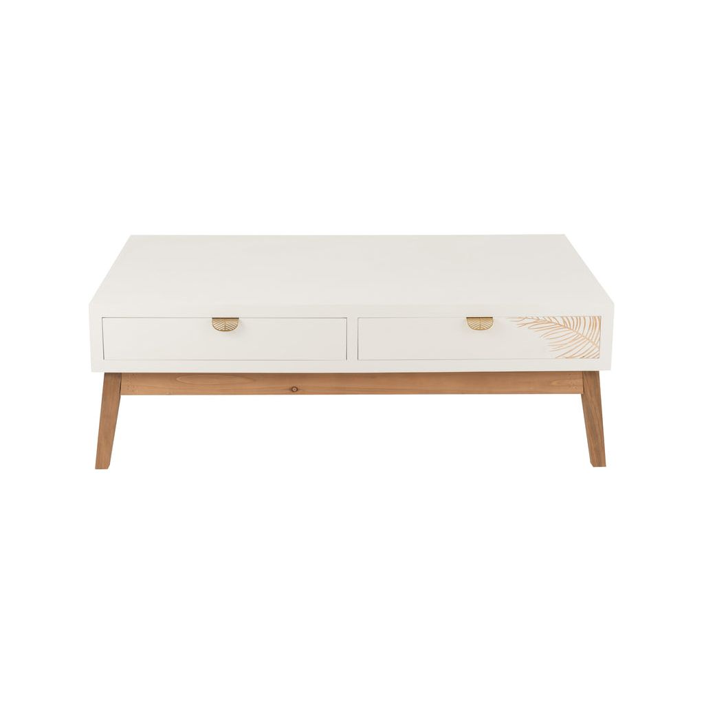Table Basse MDF Blanc Naturel - Designix