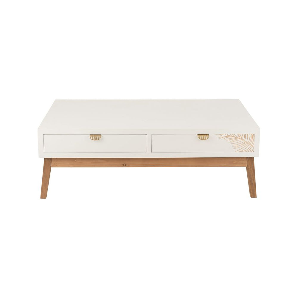 Table Basse MDF Blanc Naturel - Designix