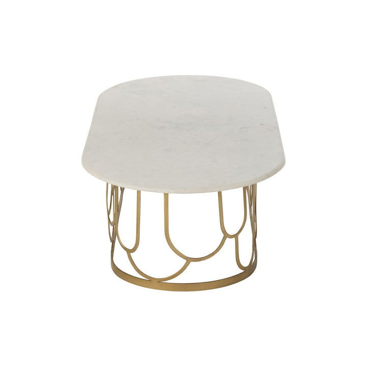 Table Basse Métal Marbre Doré - Designix