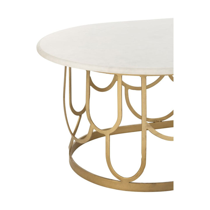Table Basse Métal Marbre Doré - Designix