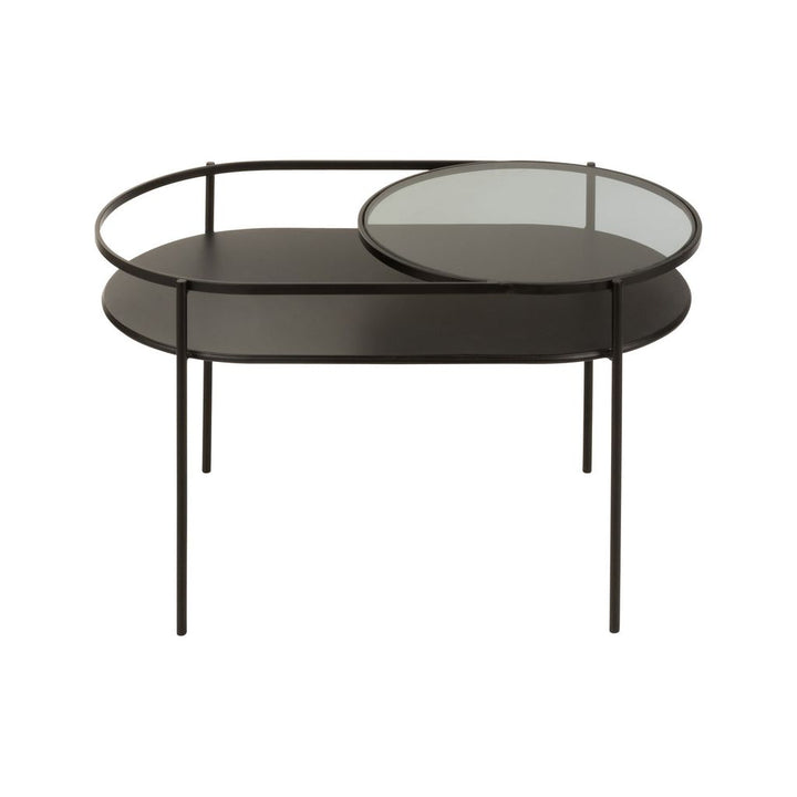 Table Basse Métal Verre Noir - Designix